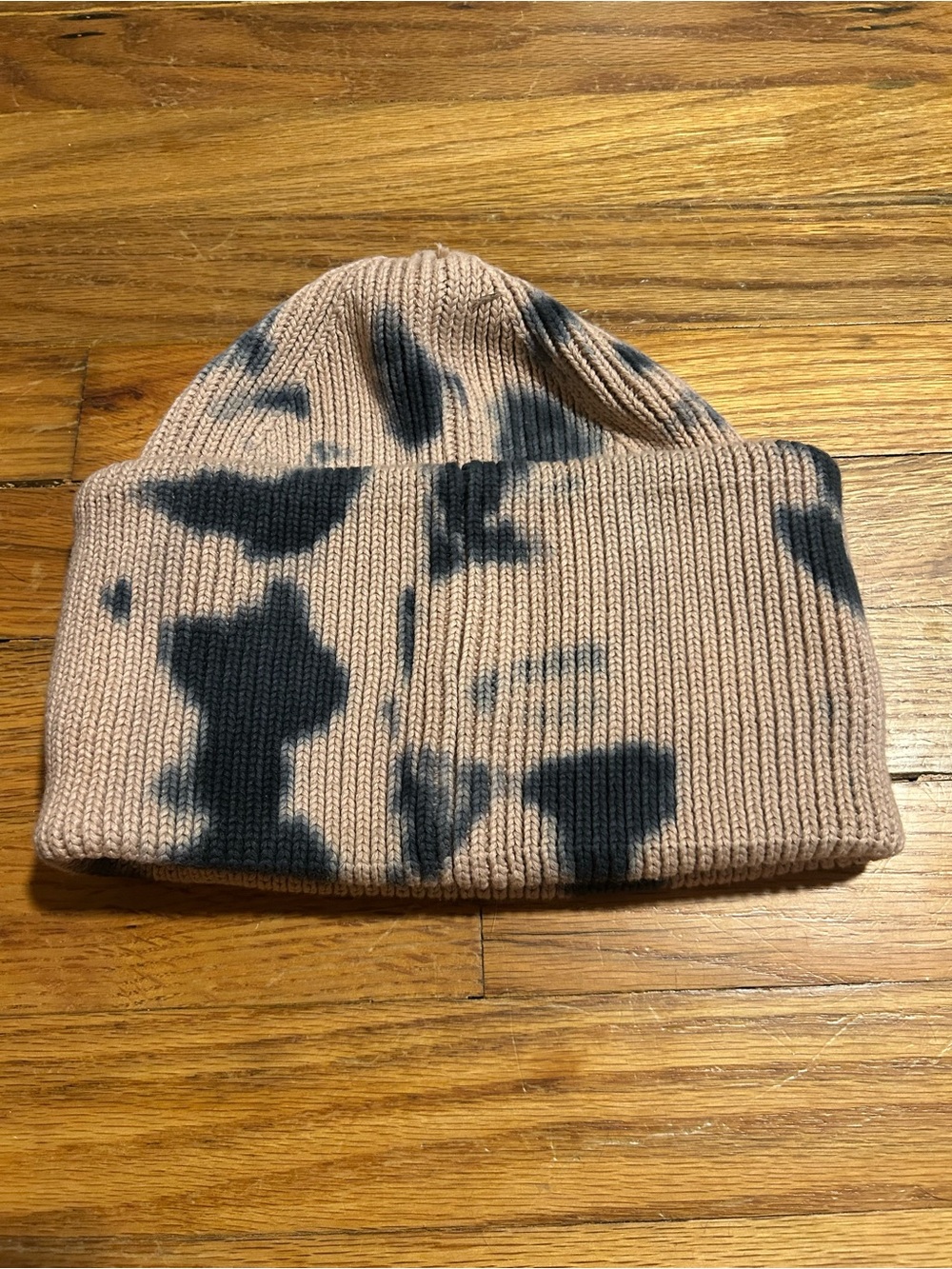 CHNGE Kids Beanie in Tan and Black Tie-Dye